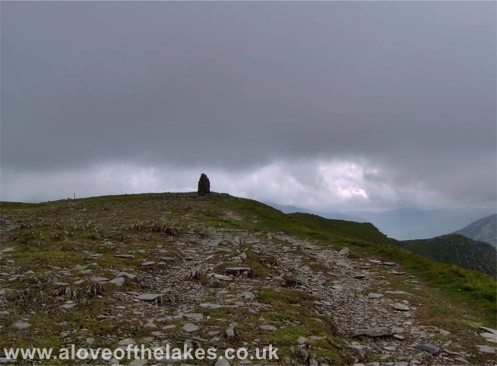 A love of the Lakes - Approaching the cairn on High Spy