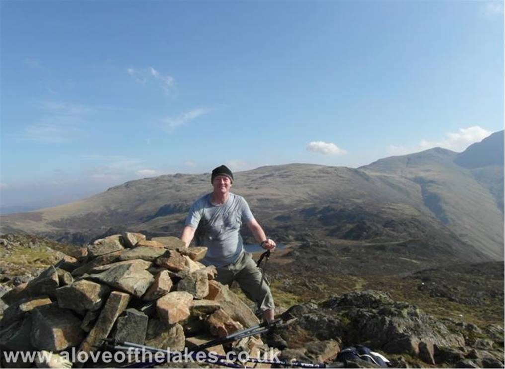 A love of the Lakes - The summit cairn on the north tower, just before the drop down to Innominate Tarn