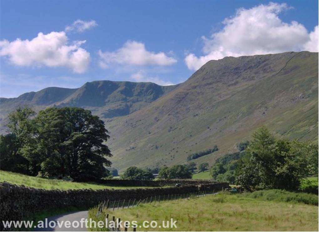 A love of the Lakes - The walk starts from St Patricks Church in Patterdale and follows a tarmac road that leads to the base of Birkhouse Moor seen here on the right