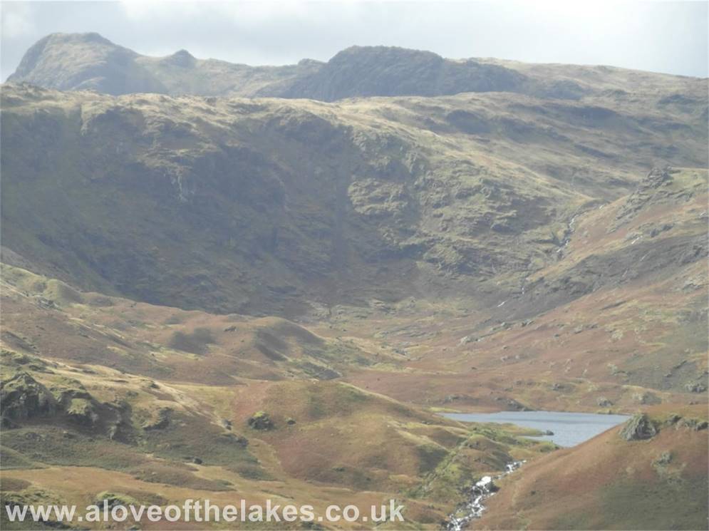 A love of the Lakes - Looking across the valley to Easdale Tarn. In the background Harrison Stickle and Pavey Arc in Langdale
