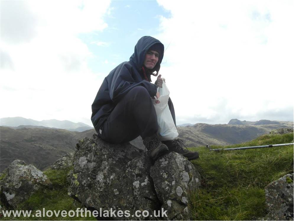 A love of the Lakes - Ste settles down on top for lunch