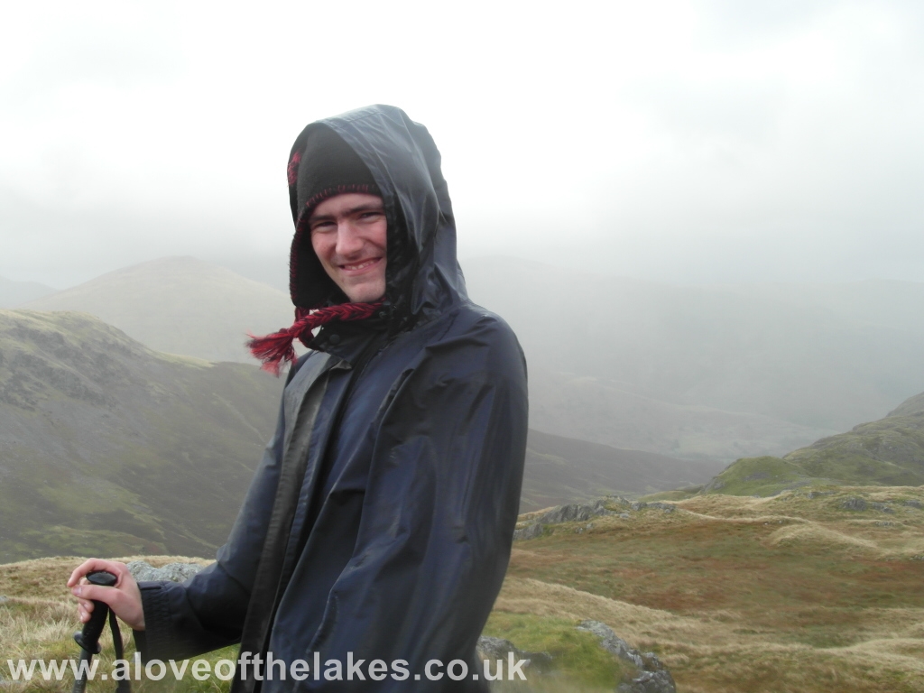 A love of the Lakes - At the height of the down pour just as we reach the summit of Calf Crag