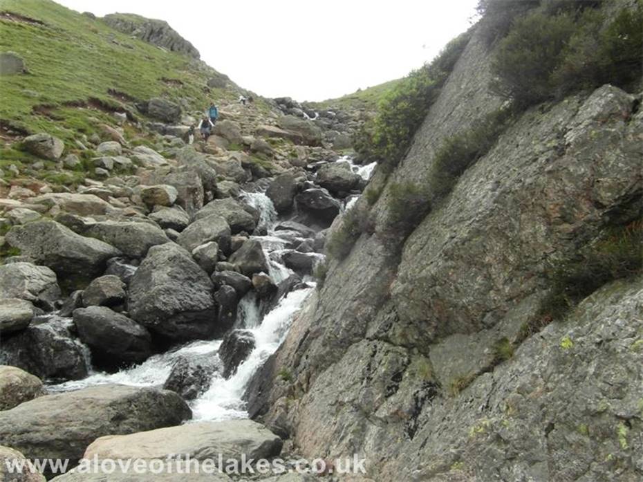 A love of the Lakes - An example of one of the several white water cross overs that we had to make on the journey up to Stickle Tarn