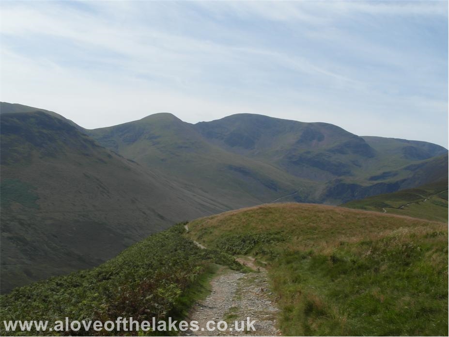 A love of the Lakes - Looking across the Coledale valley to the return leg of the horseshoe  Eel Crag and Sail