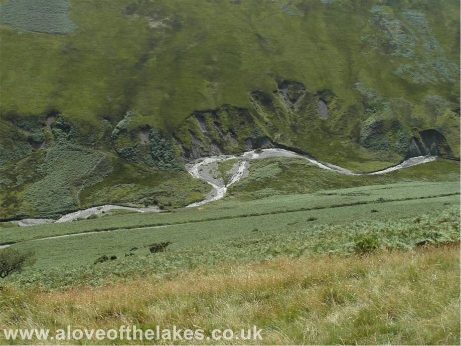 A love of the Lakes - Looking down to the valley floor and the old mine road