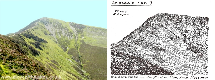 A love of the Lakes - The really steep bit on the ascent that Wainwright drew in Book 6  hardly changed at all