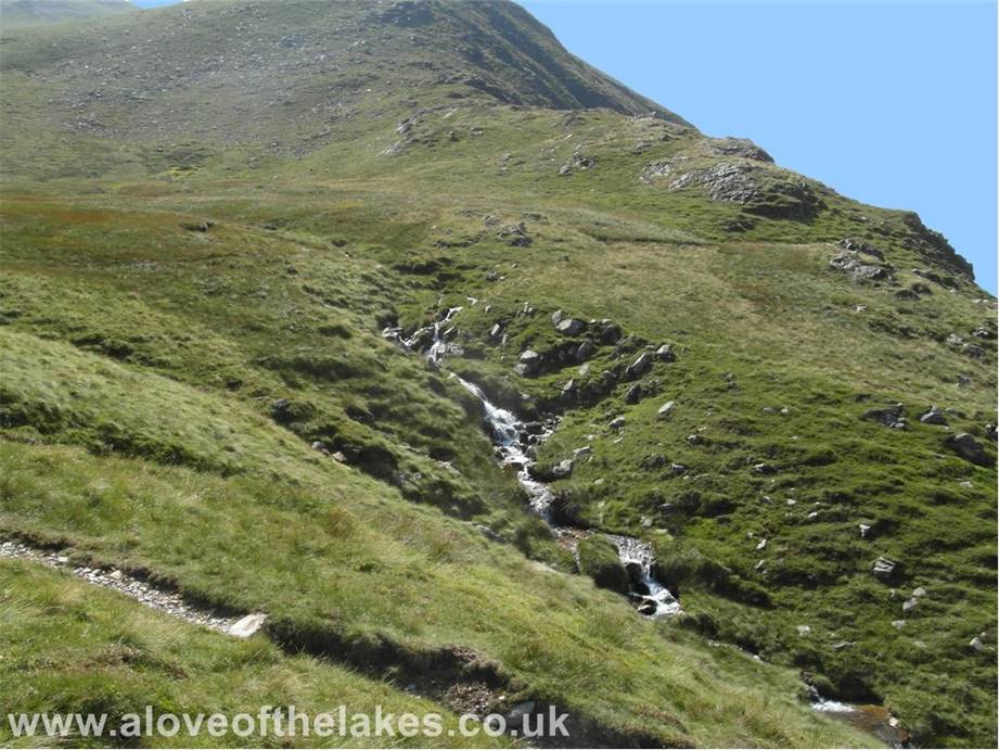 A love of the Lakes - The path to the next summit (Eel Crag) runs parallel for a time with Gasgale Gill