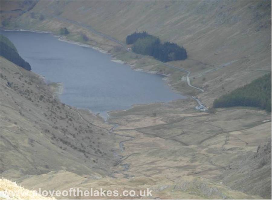 A love of the Lakes - Looking at the southern end of Haweswater Reservoir. From here follow the path right around to climb to the summit of Harter Fell