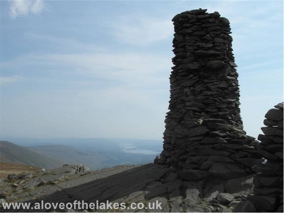 A love of the Lakes - I journeyed round to Thornthwaite Crag which is an easy mile long walk over a grass path. Here the summit beacon cairn