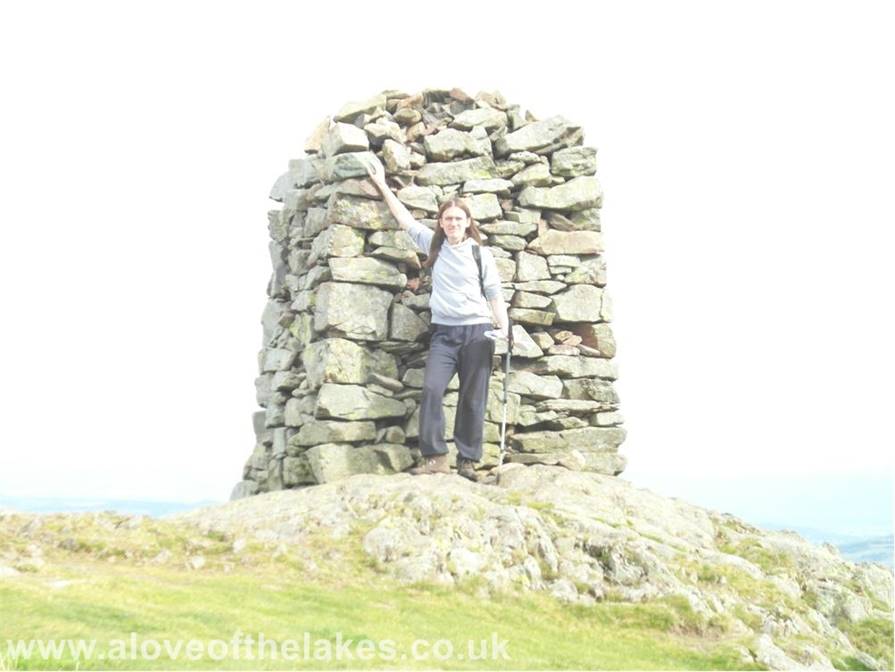 A love of the Lakes - After a gentle 20 minute climb Ste on top of Hallin Fell with its impressive summit cairn