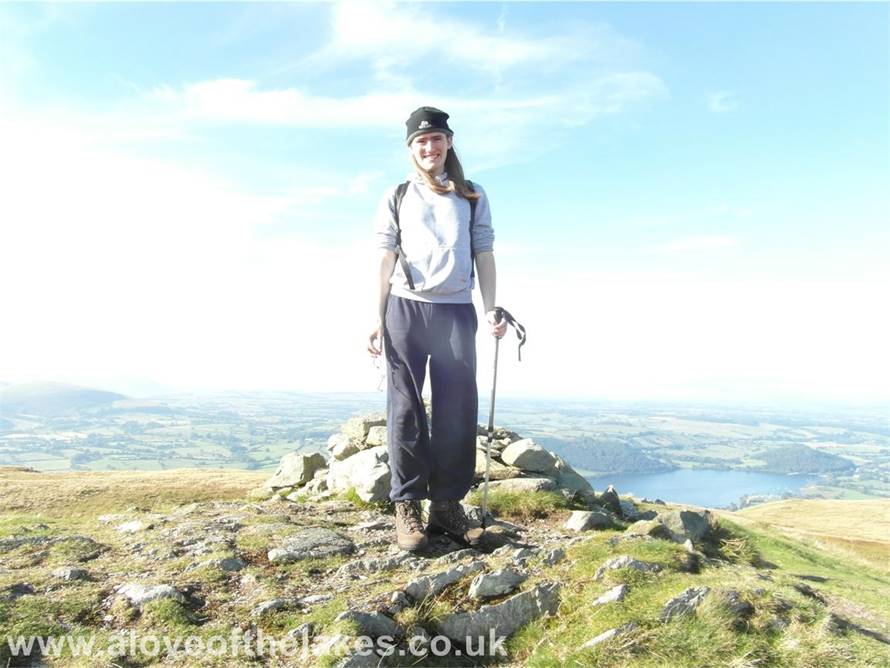 A love of the Lakes - Ste on the summit of Arthurs Pike