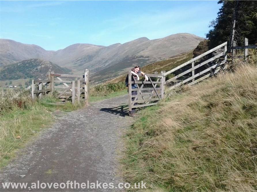 A love of the Lakes - The first barred gate, The path continues around past the old disused quarry
