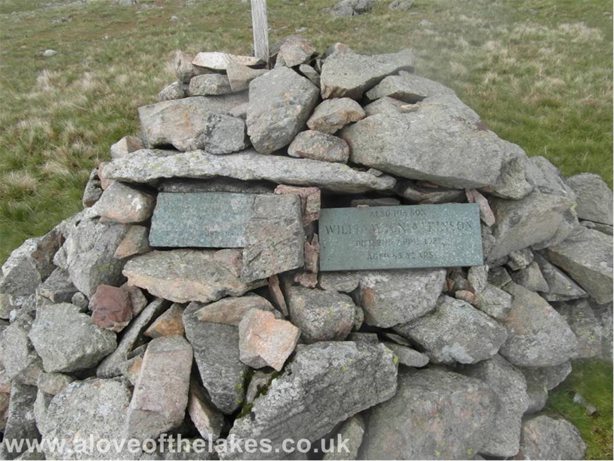 The two inscriptions are for Mark Atkinson and his son William who owned and ran the Kirkstone Inn for many a year