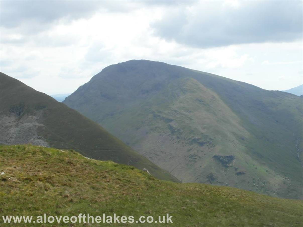 Looking across to Middle Dodd with the steep slope of Red Screes in the foreground