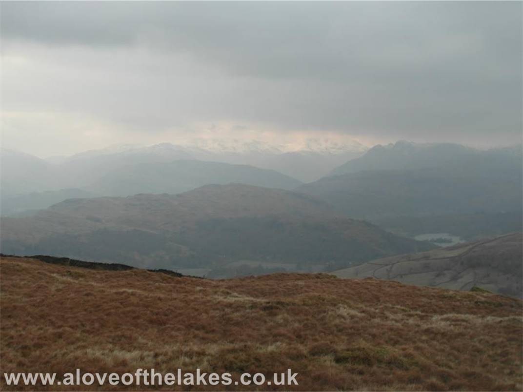 As we journeyed along the ridge line to Wansfell Pike you get some great views across Rydal Water towards Langdale

