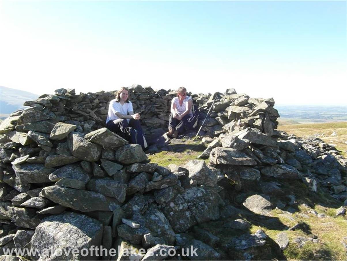 The shelter cairn summit on Meal Fell