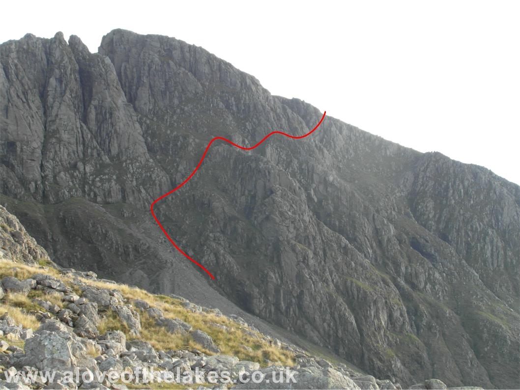 The Lords Rake path up to Scafell from near Hollow Stones