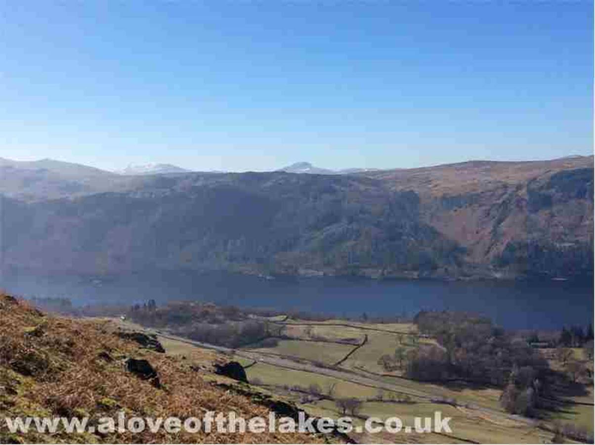 Looking West towards Thirlmere and in the far distance Great Gable and the Scafells