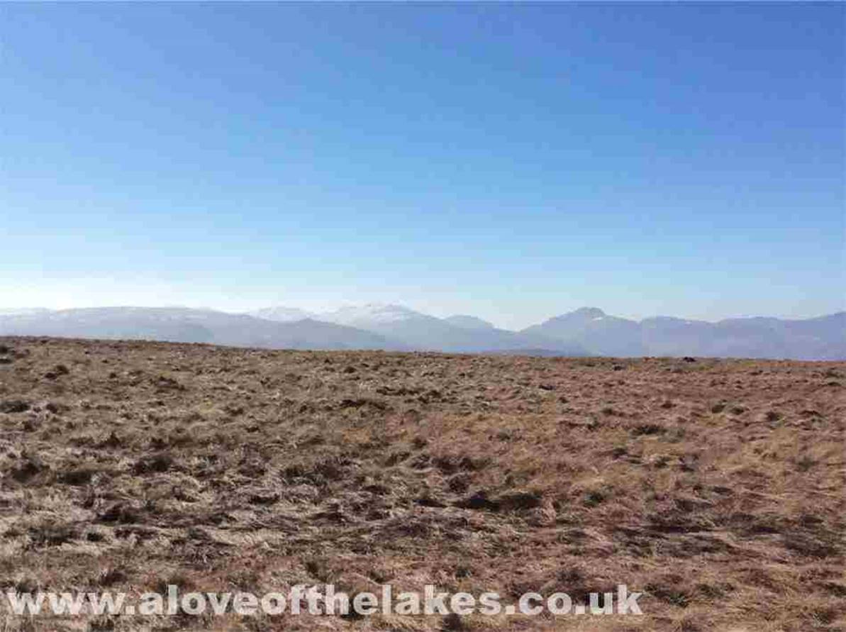 Baked in sunshine and blue skies. The Scafell range