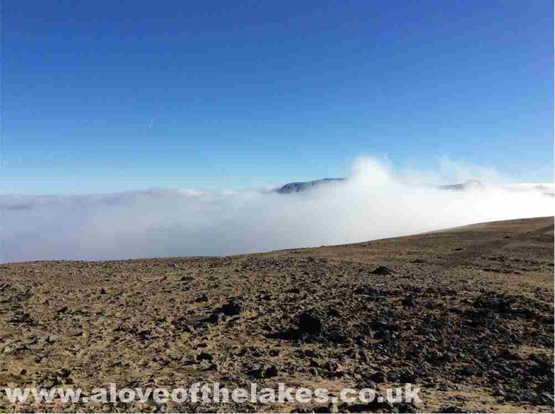 Thankfully back out of the mist just before I start to descend the Sticks Pass