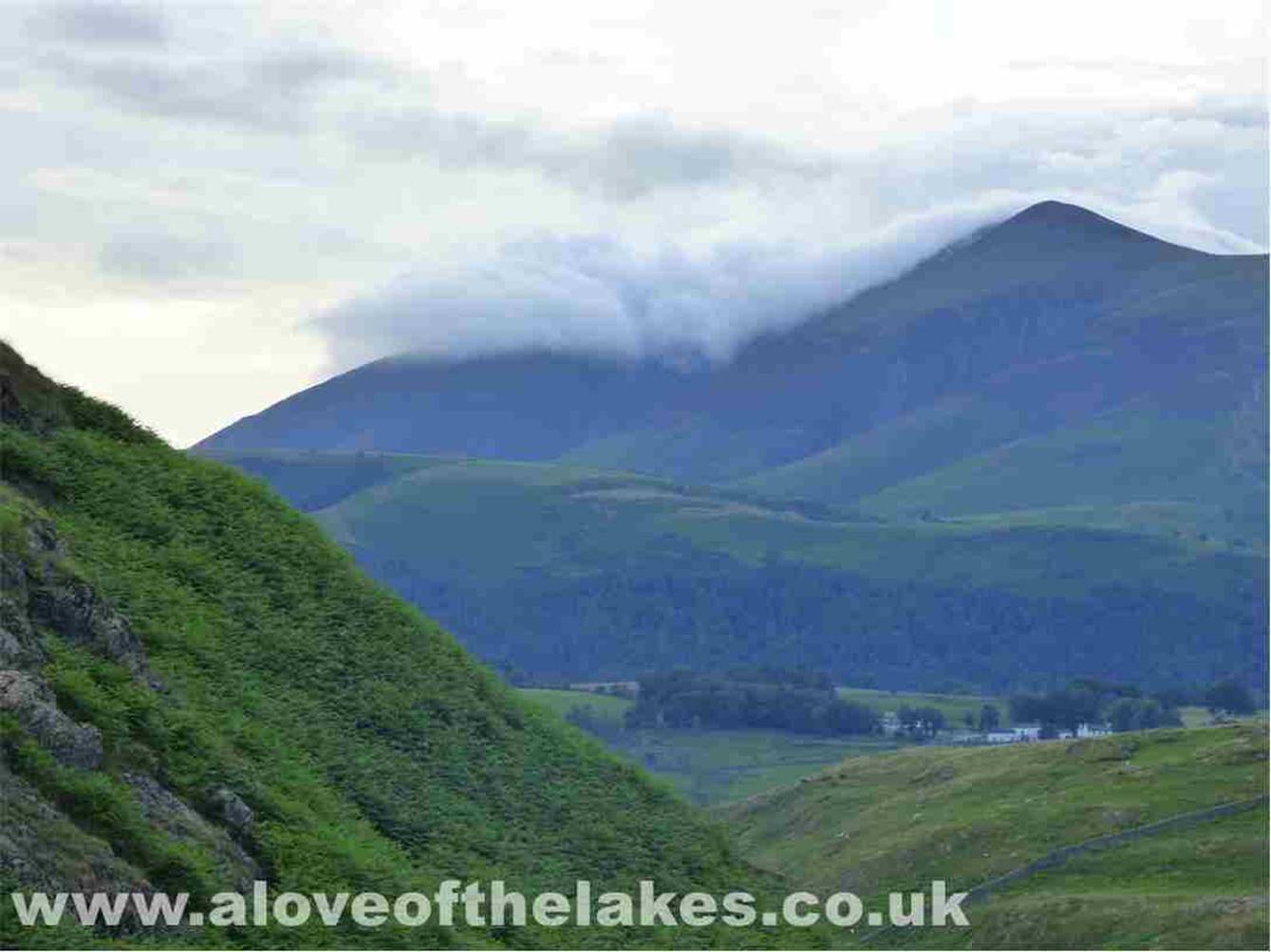 Cloud tumbling down the South face of Skiddaw