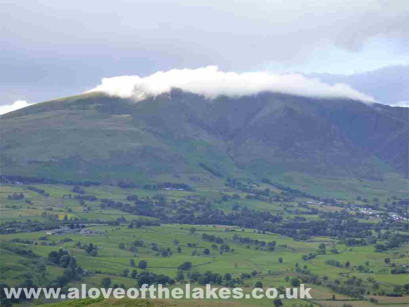 Blencathra summit shrouded in cloud
