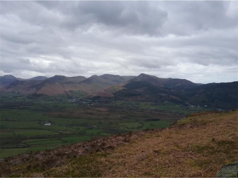 Looking across to the North western Fells, Grizedale Pike, Causey Pike and Cat Bells