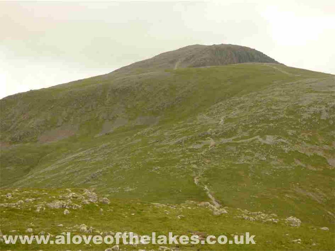 The ridge path to Green Gable with Great Gable in the background. At this point it started to bucket down which was
the signal for a hasty retreat
