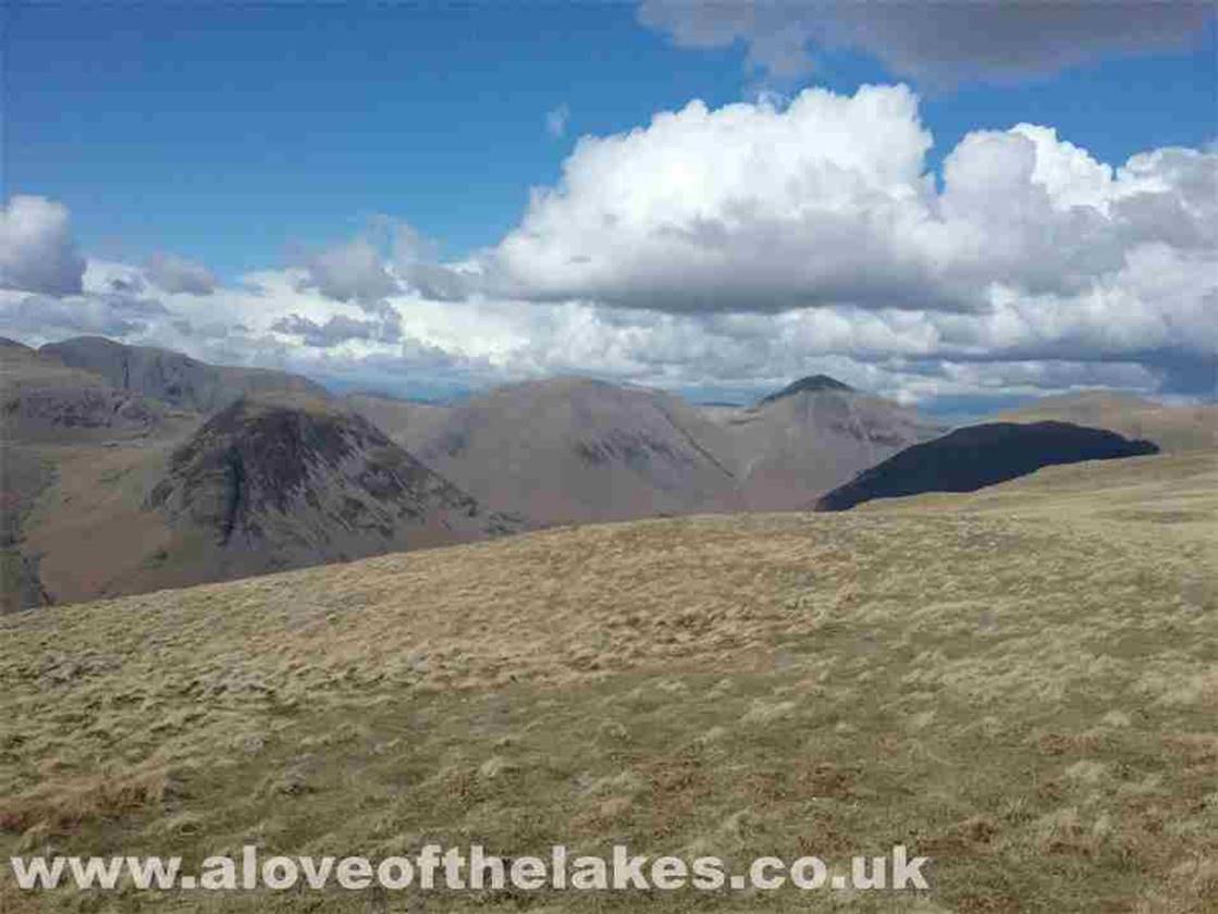From left to right  Yewbarrow, Kirk Fell and Great Gable