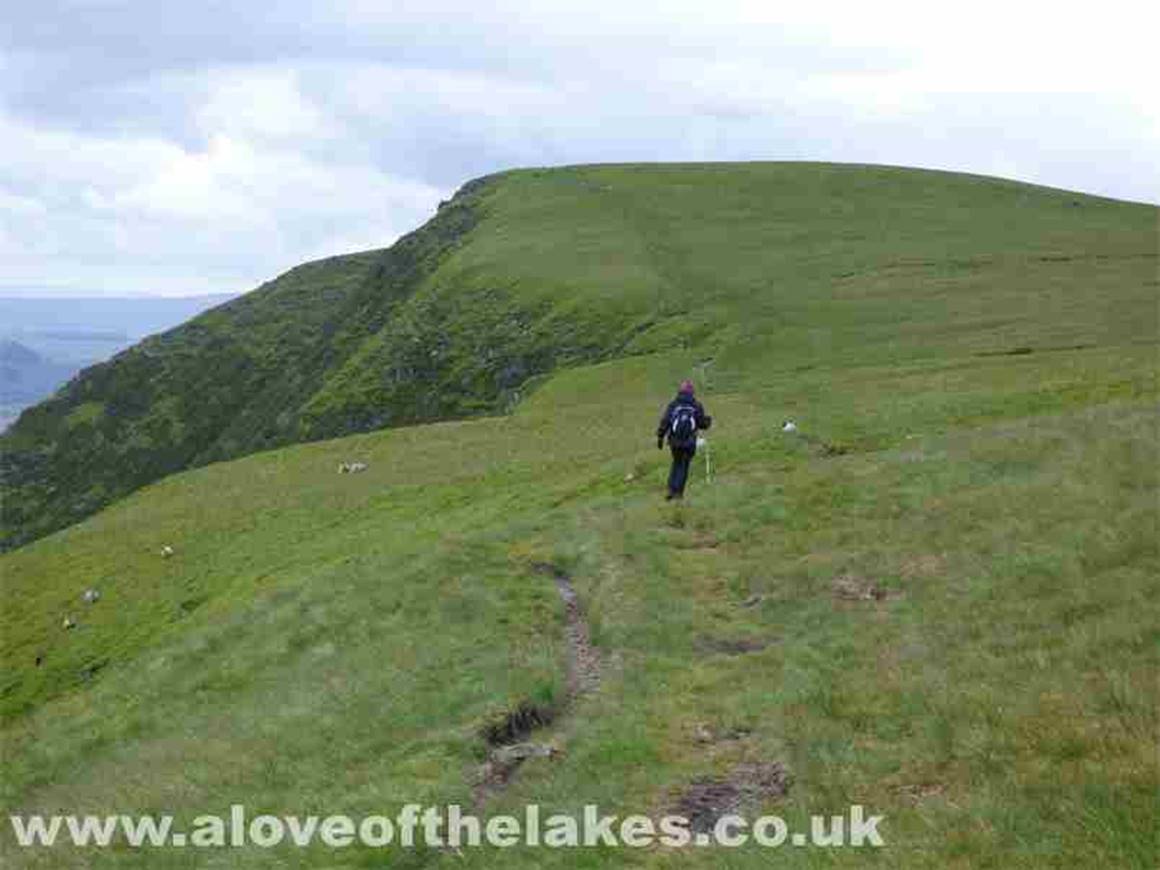 Following the edge towards Bannerdale Crags