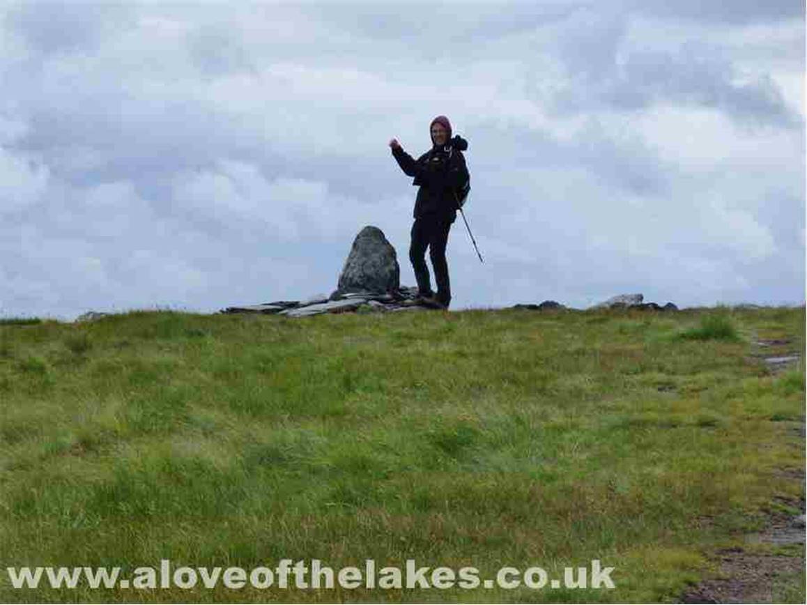 Ste on the summit of Bannerdale Crags