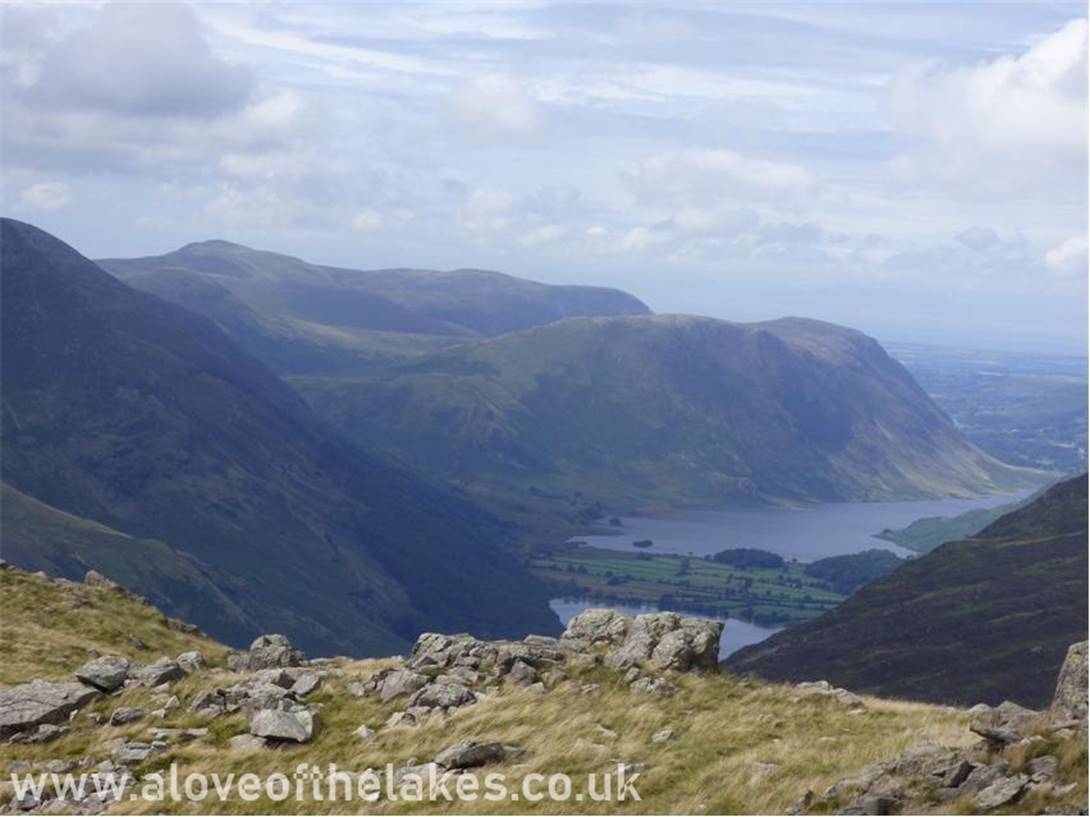 Looking over to Buttermere and Crummock Water from the summit