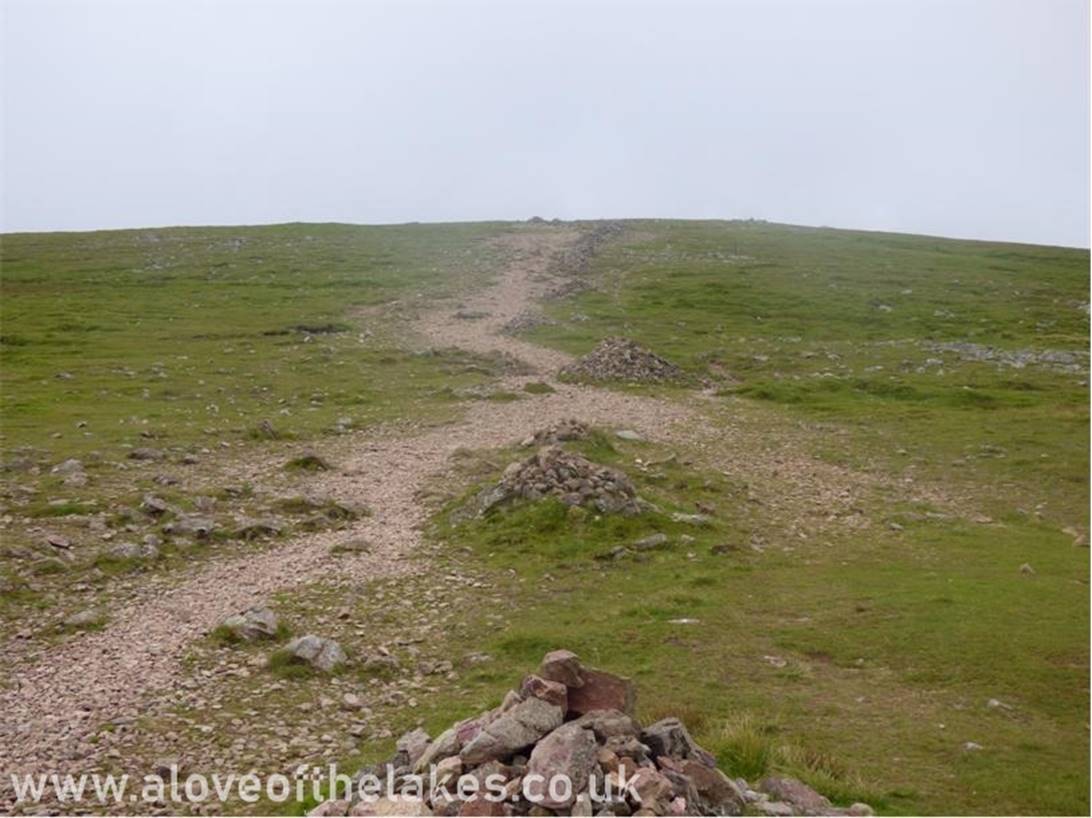 The path is very easy to follow and extremely well cairned in its latter stages