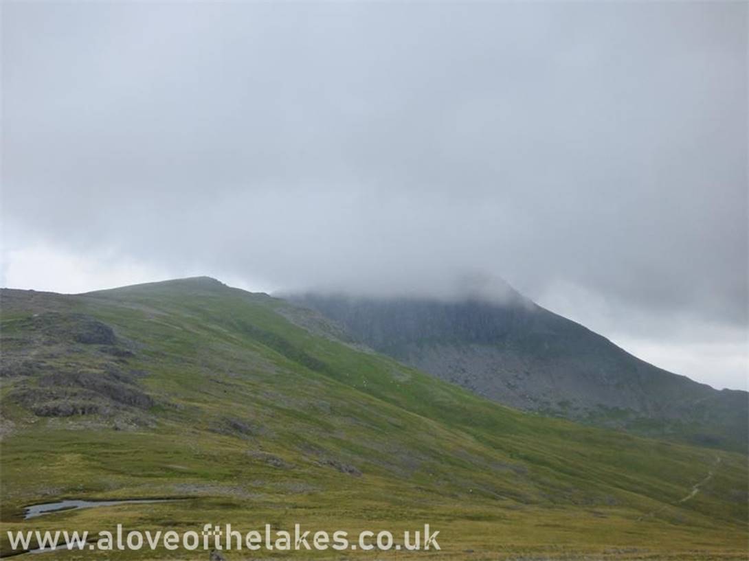 Looking back to Green Gable before it too was shrouded in mist