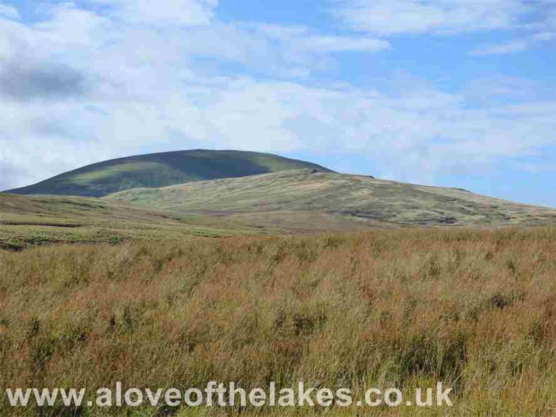 An early view of Great Dodd from the start of the path towering over Randerside