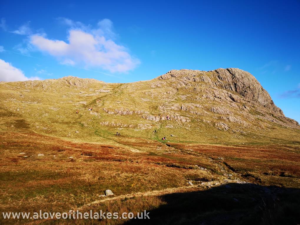 The path to follow to get to Harrison Stickle from Loft Crag is very easy to follow