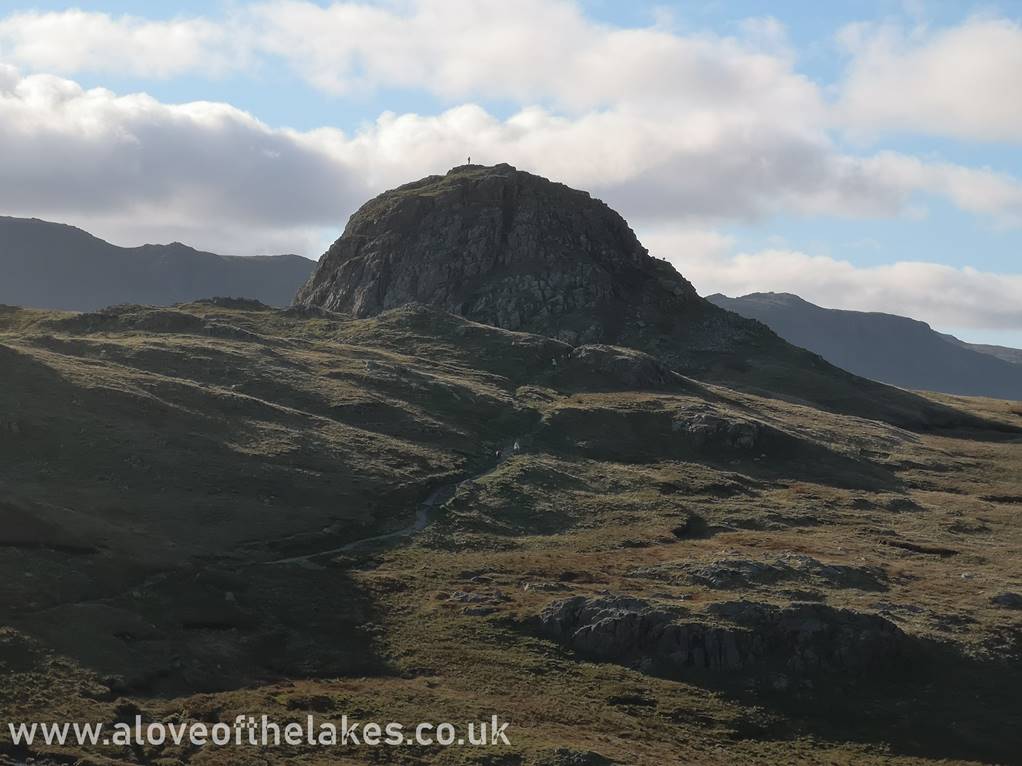 Looking back to Pike o Stickle and one luck walker has the fell top all to himself