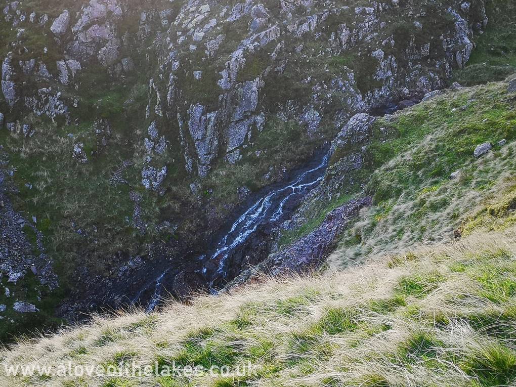 From Harrison Stickle we journey back down to the Col and pick up the track that leads down to 
New Dungeon Ghyll – here a close up view of Dungeon Ghyll in full speight
