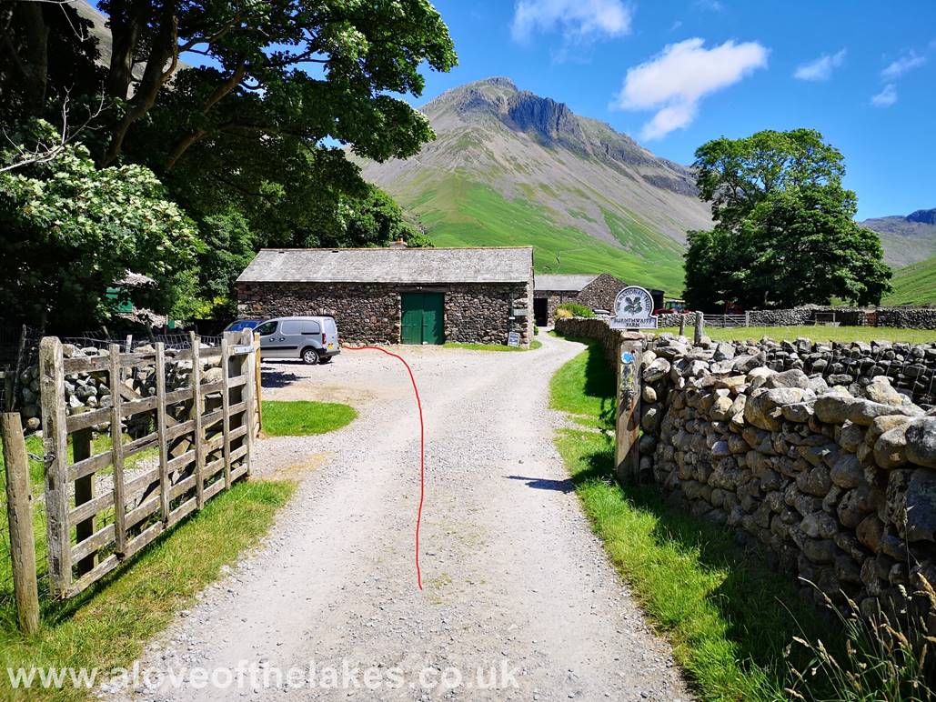 Passing through Burnthwaite Farm and keep left as indicated to walk through a hand gate that gives access 
to the open fell side
