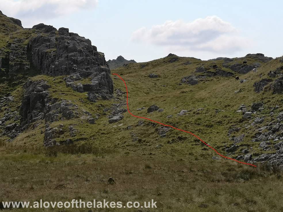 A love of the Lakes - The approach to the summit starts by skirting left around the base of the Fell towards a Tarn