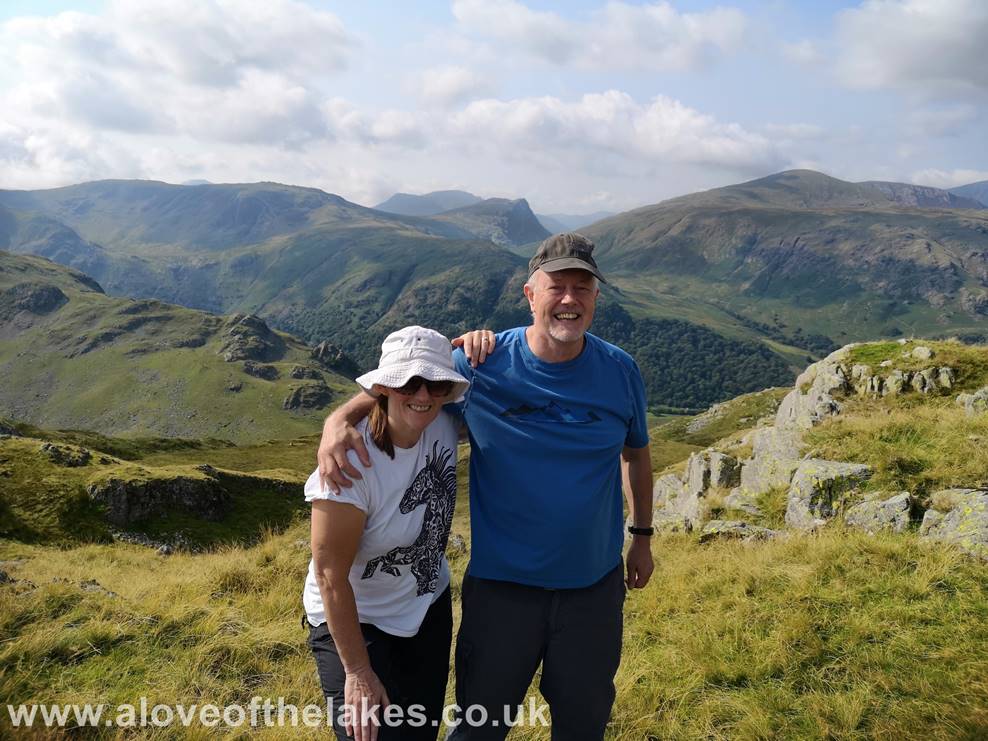 A love of the Lakes - Rob and Sue on the summit of Rosthwaite Fell