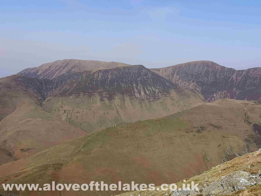 Looking across to Wandope, Whiteless Pike and Grasmoor from the path