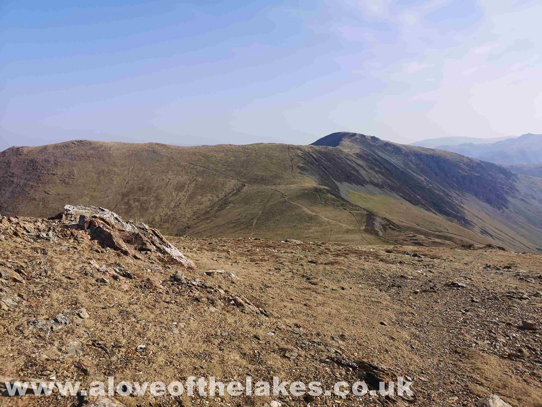 The track to either of the two summits is very clear to see