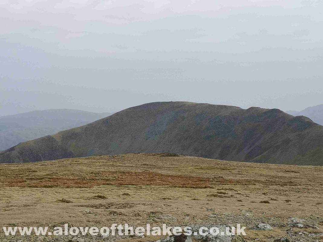 Looking back to where we have come from. The summit cairn on Dale Head can just be seen