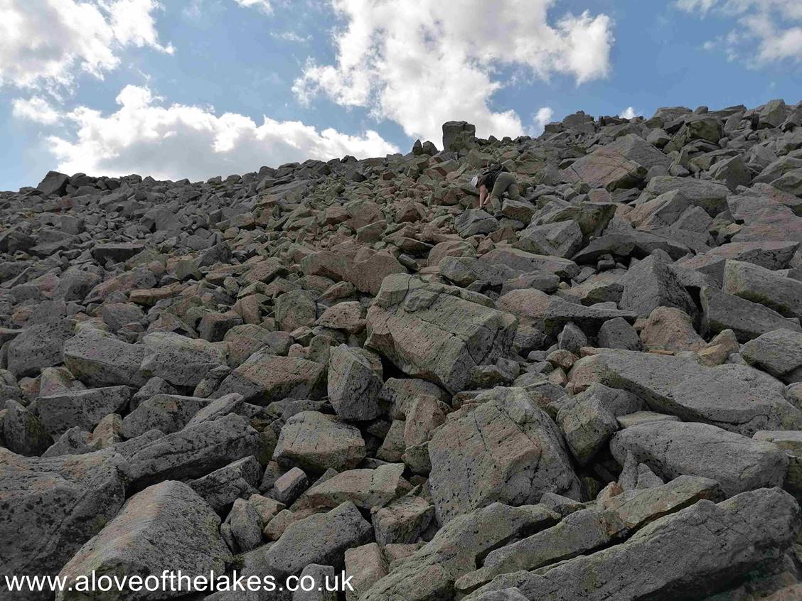 More boulders to contend with to get on the summit approach path to Pillar