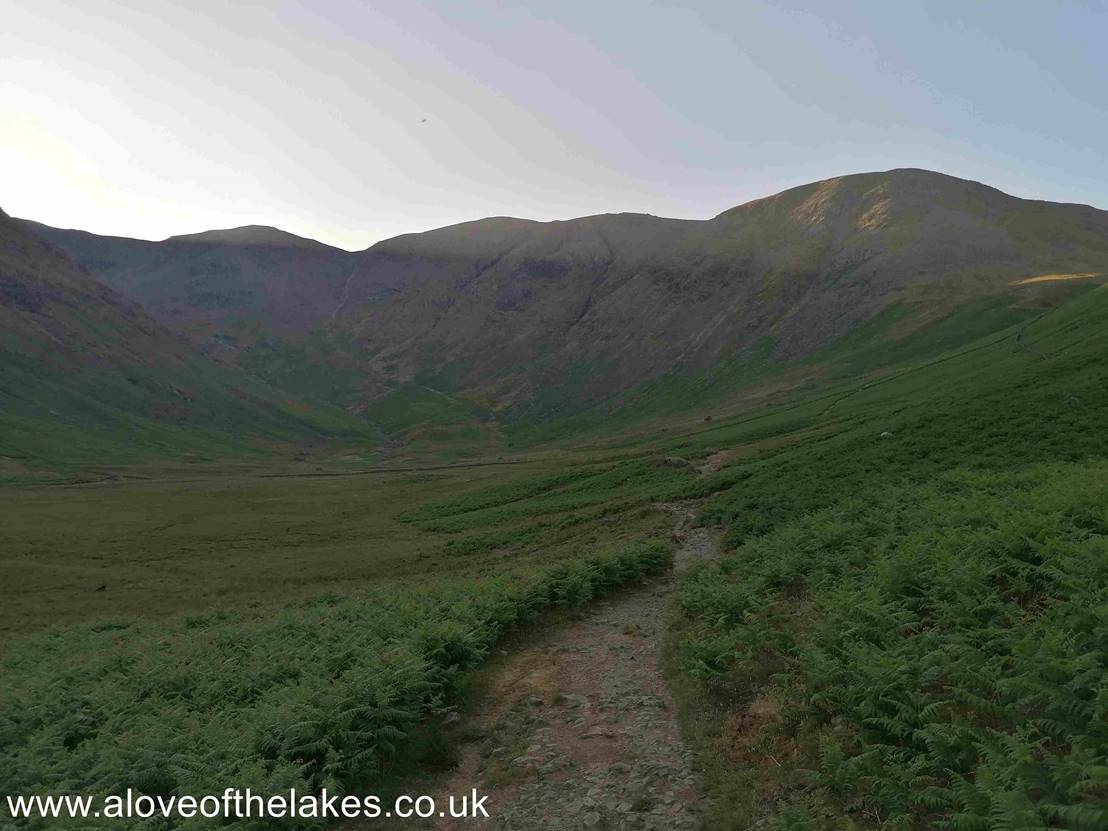A lingering last look towards the head of the Mosedale valley in early evening at the end of a rewarding day out on the fells