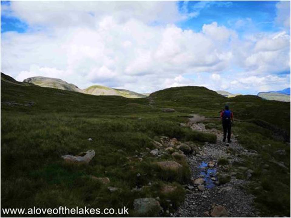 Ste sets off down the path towards Sprinkling Tarn