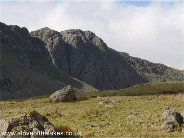 The imposing Northern face of Dow Crag