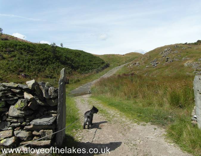 Through the gate to get on to the summit approach