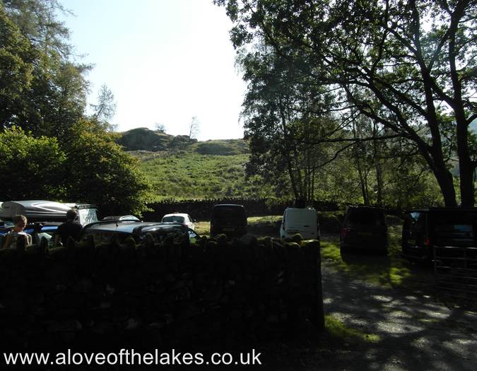 Passing the church car park